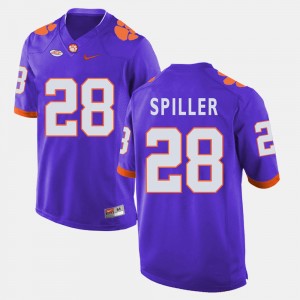#28 C.J. Spiller Clemson Tigers For Men College Football Jersey - Purple