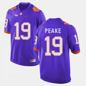 #19 Charone Peake Clemson Tigers College Football For Men Jersey - Purple