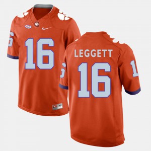 #16 Jordan Leggett Clemson Tigers Mens College Football Jersey - Orange