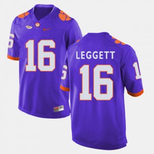 #16 Jordan Leggett Clemson Tigers Men's College Football Jersey - Purple