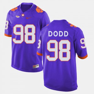 #98 Kevin Dodd Clemson Tigers College Football For Men Jersey - Purple