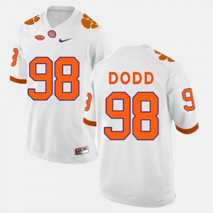 #98 Kevin Dodd Clemson Tigers College Football For Men Jersey - White