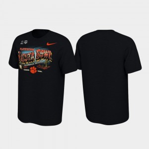 Clemson Tigers Illustrations 2019 Fiesta Bowl Bound For Men's T-Shirt - Black
