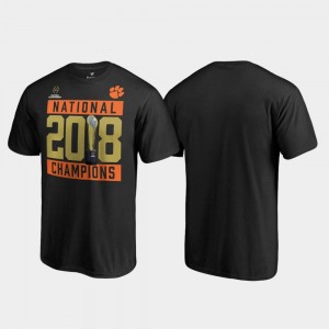 Clemson Tigers Pitch College Football Playoff 2018 National Champions For Men's T-Shirt - Black