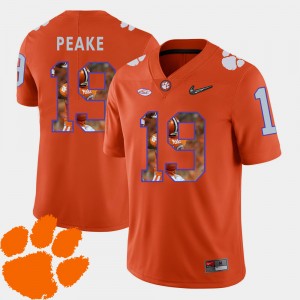 #19 Charone Peake Clemson Tigers Football Pictorial Fashion For Men Jersey - Orange