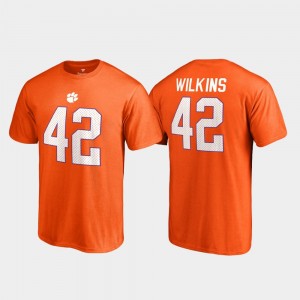 #42 Christian Wilkins Clemson Tigers For Men's College Legends Name & Number T-Shirt - Orange