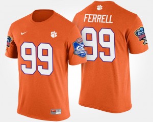 #99 Clelin Ferrell Clemson Tigers Bowl Game Atlantic Coast Conference Sugar Bowl For Men T-Shirt - Orange