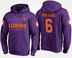 #6 DeAndre Hopkins Clemson Tigers Men's Hoodie - Purple