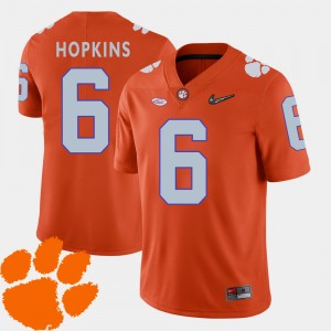 #6 DeAndre Hopkins Clemson Tigers For Men College Football 2018 ACC Jersey - Orange