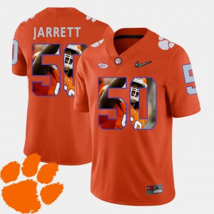 #50 Grady Jarrett Clemson Tigers Football Pictorial Fashion Men's Jersey - Orange