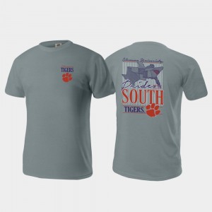 Clemson Tigers Pride of the South Mens Comfort Colors T-Shirt - Gray