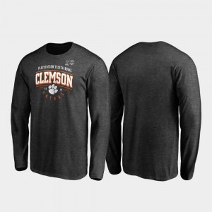 Clemson Tigers 2019 Fiesta Bowl Bound Tackle Long Sleeve For Men T-Shirt - Heather Gray