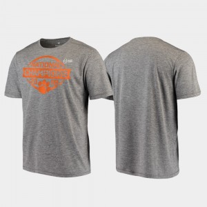 Clemson Tigers Playaction Performance College Football Playoff 2018 National Champions Men's T-Shirt - Heather Gray