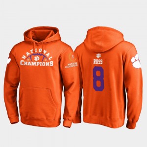 #8 Justyn Ross Clemson Tigers 2018 National Champions For Men's College Football Playoff Pylon Hoodie - Orange