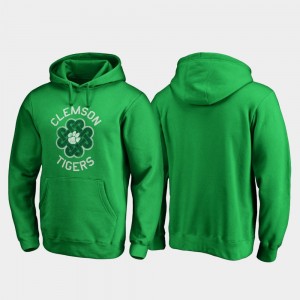 Clemson Tigers St. Patrick's Day Luck Tradition Men's Hoodie - Kelly Green