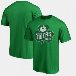 Clemson Tigers Paddy's Pride Big & Tall St. Patrick's Day For Men's T-Shirt - Kelly Green