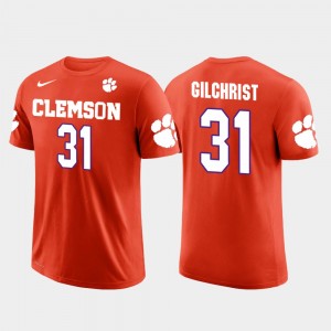 #31 Marcus Gilchrist Clemson Tigers For Men's Future Stars Oakland Raiders Football T-Shirt - Orange