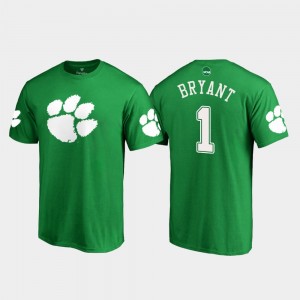 #1 Martavis Bryant Clemson Tigers St. Patrick's Day White Logo Mens T-Shirt - Kelly Green