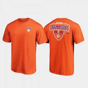 Clemson Tigers 2019 Fiesta Bowl Champions Mens Lateral Score College Football Playoff T-Shirt - Orange