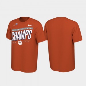 Clemson Tigers Locker Room College Football Playoff 2019 Fiesta Bowl Champions Mens T-Shirt - Orange