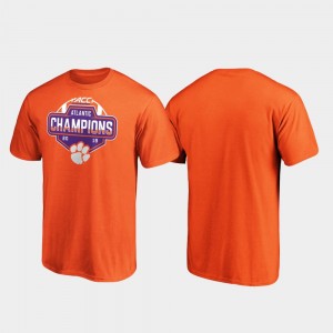 Clemson Tigers ACC Atlantic 2019 Football Division Champions For Men T-Shirt - Orange