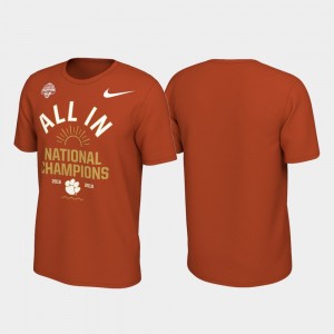 Clemson Tigers 2018 National Champions Men's Celebration College Football Playoff T-Shirt - Orange