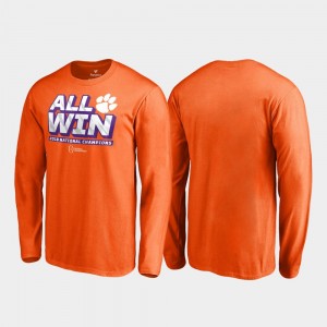 Clemson Tigers 2018 National Champions For Men Offtackle Long Sleeve College Football Playoff T-Shirt - Orange