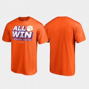 Clemson Tigers Offtackle College Football Playoff 2018 National Champions Mens T-Shirt - Orange