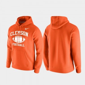 Clemson Tigers Retro Football Men's Club Fleece Hoodie - Orange