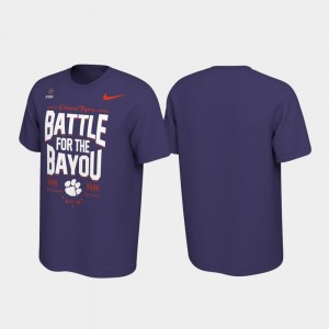 Clemson Tigers Battle For The Bayou 2019 College Football Playoff Bound For Men T-Shirt - Purple