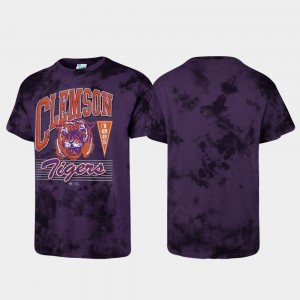 Clemson Tigers Tubular Tie Dye Men T-Shirt - Purple