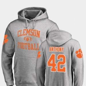 #42 Stephone Anthony Clemson Tigers Neutral Zone College Football For Men Hoodie - Ash