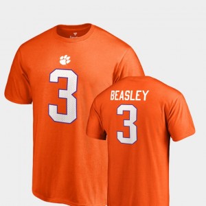 #3 Vic Beasley Clemson Tigers College Legends Name & Number For Men T-Shirt - Orange