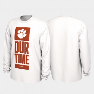 Clemson Tigers For Men's Our Time Bench Legend 2020 March Madness T-Shirt - White