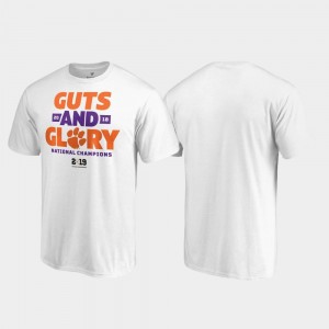 Clemson Tigers For Men's Option College Football Playoff 2018 National Champions T-Shirt - White
