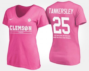 #25 Cordrea Tankersley Clemson Tigers Women With Message T-Shirt - Pink