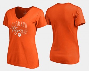 Clemson Tigers Graceful V-Neck Women T-Shirt - Orange