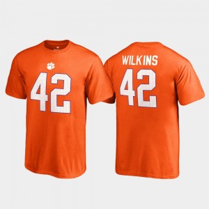 #42 Christian Wilkins Clemson Tigers College Legends Name & Number Youth T-Shirt - Orange