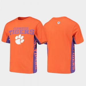 Clemson Tigers For Kids Side Bar T-Shirt - Orange